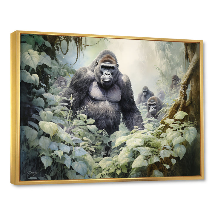 Gorilla Jungle Journey - Gorilla Canvas Wall Art