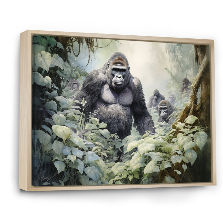 Gorilla Jungle Journey - Gorilla Canvas Wall Art