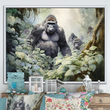 Gorilla Jungle Journey - Gorilla Canvas Wall Art