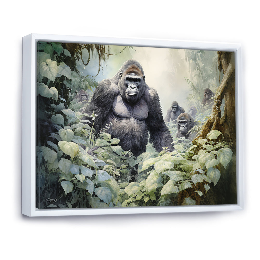 Gorilla Jungle Journey - Gorilla Canvas Wall Art