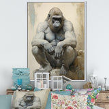 Thoughtful Gorilla - Gorilla Wall Art Prints