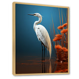 Minimal Heron Portrait Photography - White Heron Wall Art