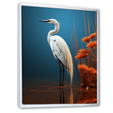 Minimal Heron Portrait Photography - White Heron Wall Art