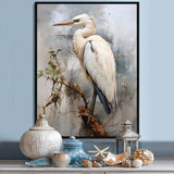 Majestic Blue Heron Horizon - Animals Canvas Wall Art