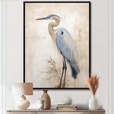 Majestic Blue Heron Horizon II - Animals Canvas Wall Art