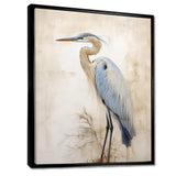 Majestic Blue Heron Horizon II - Animals Canvas Wall Art