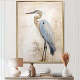 Majestic Blue Heron Horizon II - Animals Canvas Wall Art