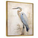 Majestic Blue Heron Horizon II - Animals Canvas Wall Art