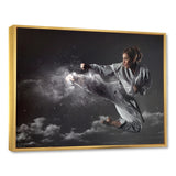 In Air Karate Martial Art Kick - Martial Arts Canvas Wall Art