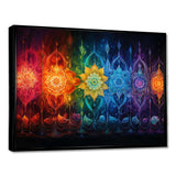 Hindu Chakras Radiant Rainbow - Spiritual Canvas Wall Art