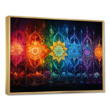 Hindu Chakras Radiant Rainbow - Spiritual Canvas Wall Art