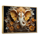 Hindu Ganesha Elephant Dog Turmeric Tints I - Spiritual Canvas Wall Art