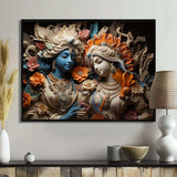 Hinduism Krishna Khaki Gods - Spiritual Canvas Wall Art