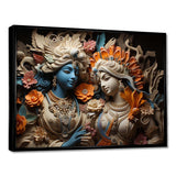 Hinduism Krishna Khaki Gods - Spiritual Canvas Wall Art