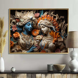 Hinduism Krishna Khaki Gods - Spiritual Canvas Wall Art