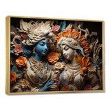 Hinduism Krishna Khaki Gods - Spiritual Canvas Wall Art