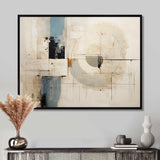 Blue And White Timeless Minimalism - Abstract Canvas Wall Art