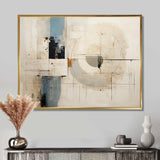 Blue And White Timeless Minimalism - Abstract Canvas Wall Art