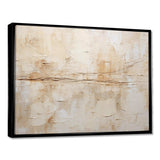 Beige And White Timeless Minimalism - Abstract Canvas Wall Art