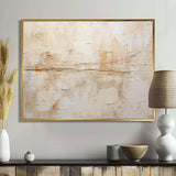 Beige And White Timeless Minimalism - Abstract Canvas Wall Art