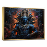 Hinduism Shivas Cosmic Cobalt - Spiritual Canvas Wall Art