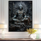 Hinduism Shivas Somber Slate - Spiritual Canvas Wall Art