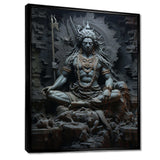 Hinduism Shivas Somber Slate - Spiritual Canvas Wall Art