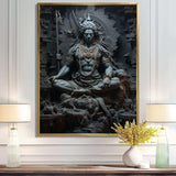 Hinduism Shivas Somber Slate - Spiritual Canvas Wall Art