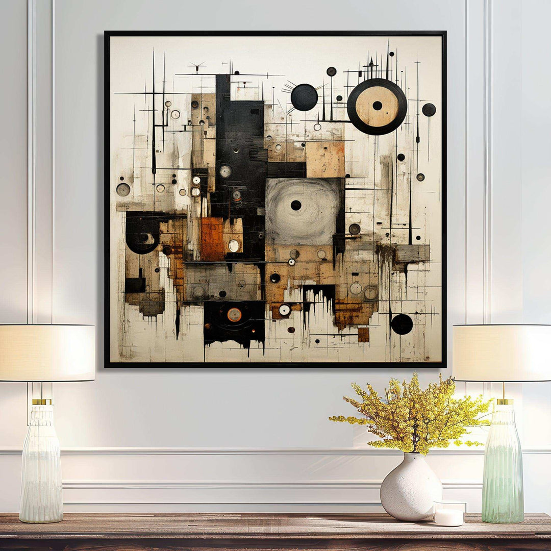 Brown And Black Divine Simplicity - Abstract Canvas Wall Art