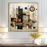 Brown And Black Divine Simplicity - Abstract Canvas Wall Art