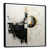 Beige And Black Divine Simplicity II - Abstract Canvas Wall Art