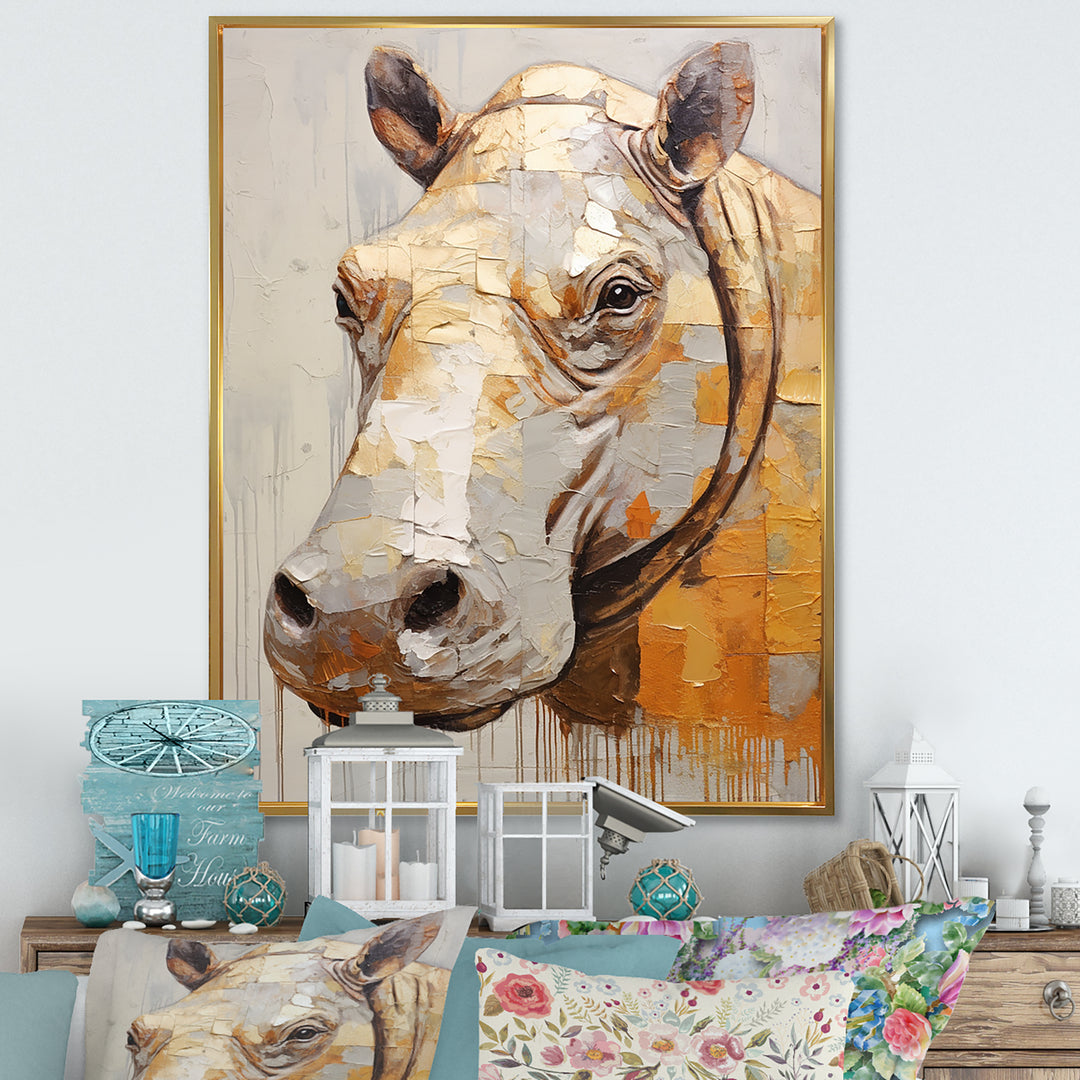 Hippopotamus Portrait - Hippopotamus Home Decor Art