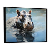 Lakeside Hippo - Hippopotamus Living Room Wall Art