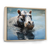 Lakeside Hippo - Hippopotamus Living Room Wall Art