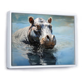Lakeside Hippo - Hippopotamus Living Room Wall Art