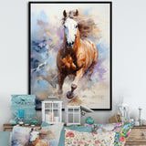 Galloping Horse In Action - Horse Large Canvas Wall Art