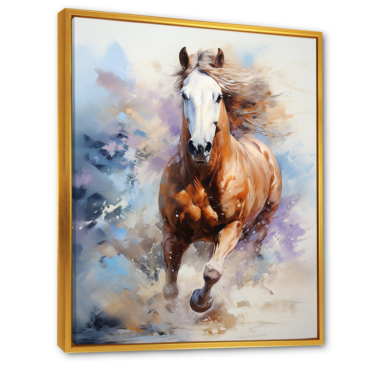 Galloping Horse In Action - Horse Large Canvas Wall Art