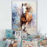 Galloping Horse In Action - Horse Large Canvas Wall Art