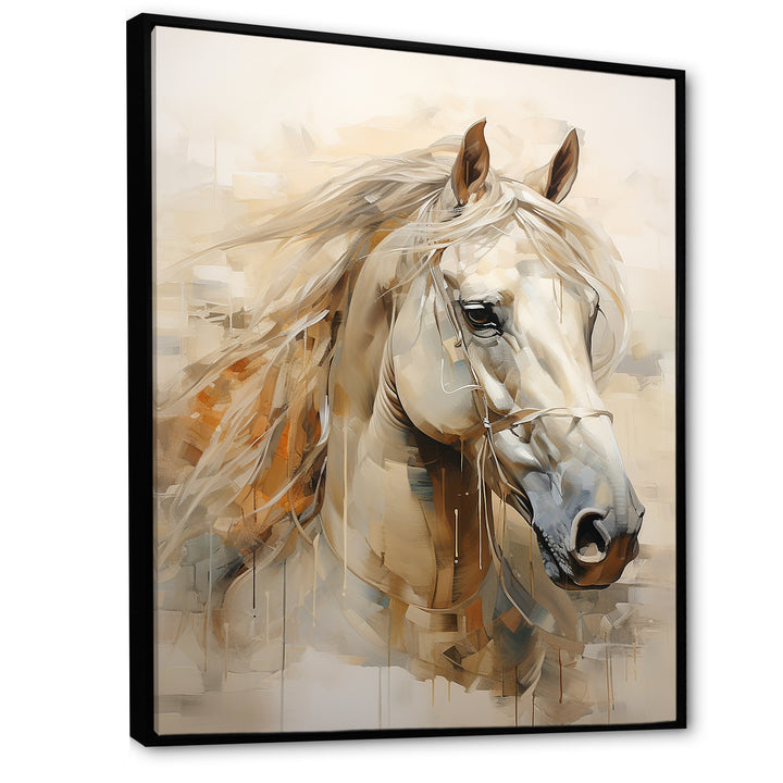 Sophisticated Horse Portrait - Horse Living Room Wall Art