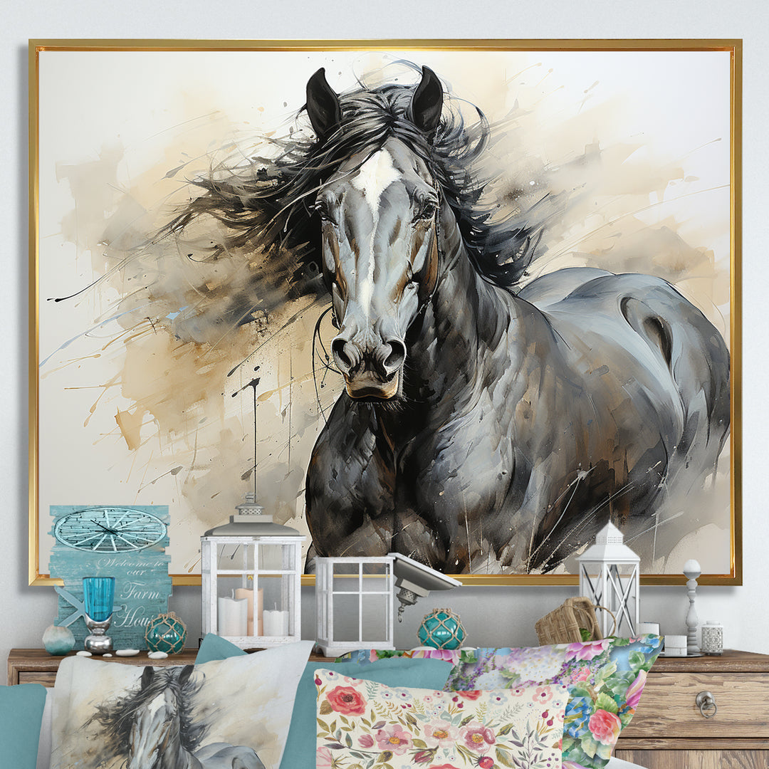 Hooves In Harmony Horse - Horse Canvas Wall Art