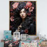 Gorgeous Floral Hair Woman Portrait - Horse Wall Art Prints