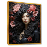 Gorgeous Floral Hair Woman Portrait - Horse Wall Art Prints