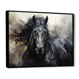 Black Stallion In Motion - Horse Wall Art Prints