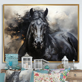 Black Stallion In Motion - Horse Wall Art Prints