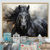 Black Stallion In Motion - Horse Wall Art Prints