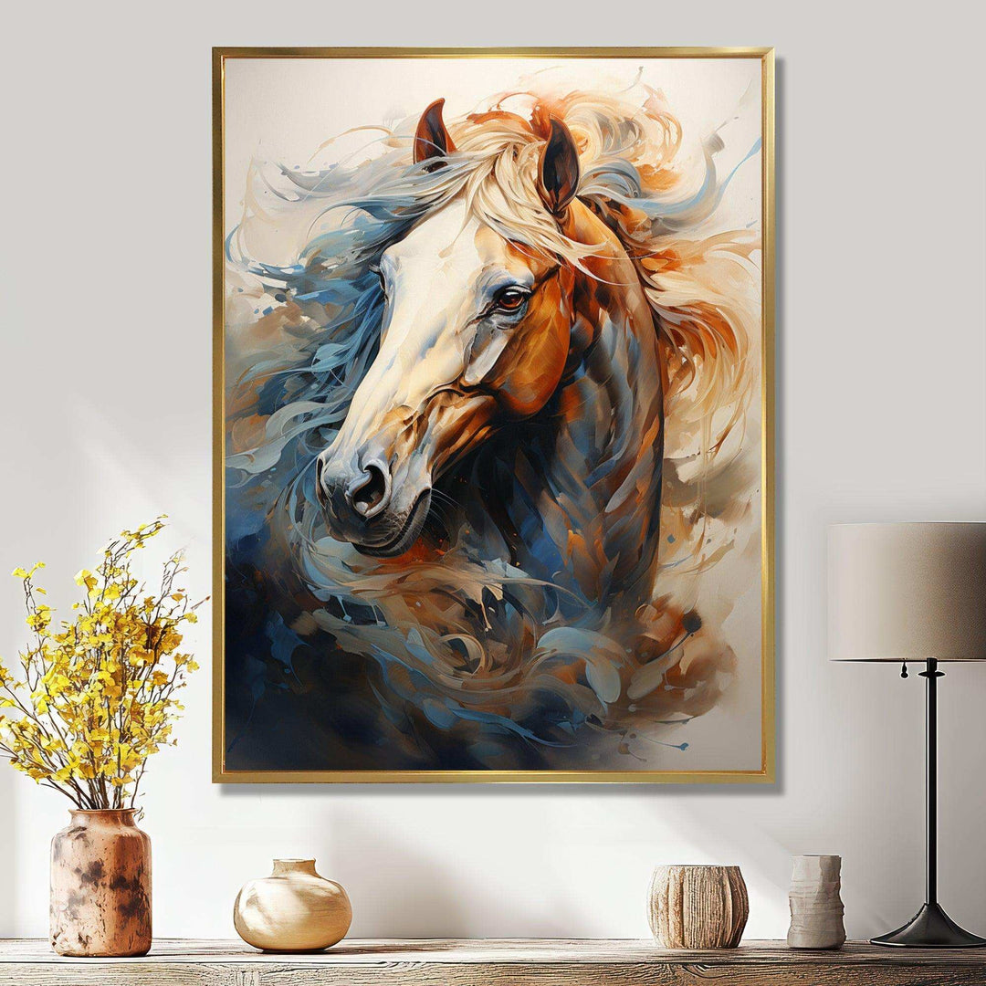 Horse Grace Portrait I - Animals Canvas Wall Art