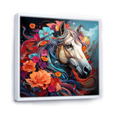Popart Horse Portrait - Horse Large Canvas Wall Art