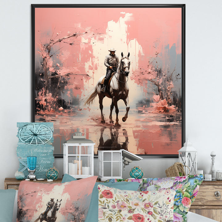 Romanticism Galloping Horse - Horse Canvas Wall Art