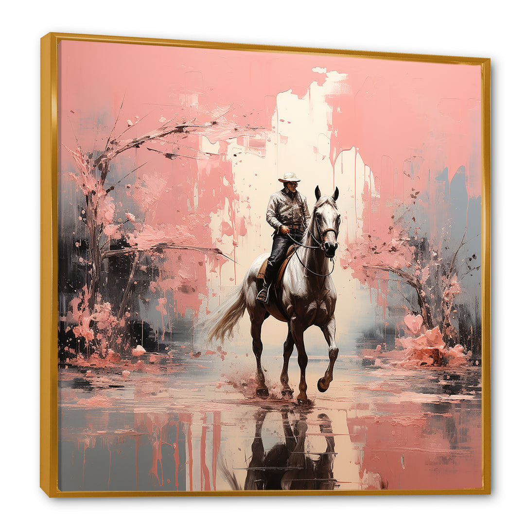 Romanticism Galloping Horse - Horse Canvas Wall Art