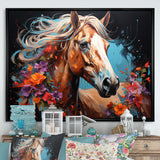 Horse Portrait Street Art - Horse Wall Decor